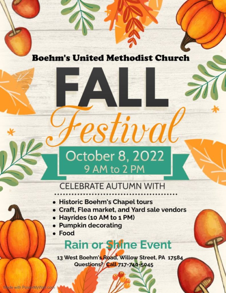 Boehm's Fall Festival 2022 - Boehm's Church